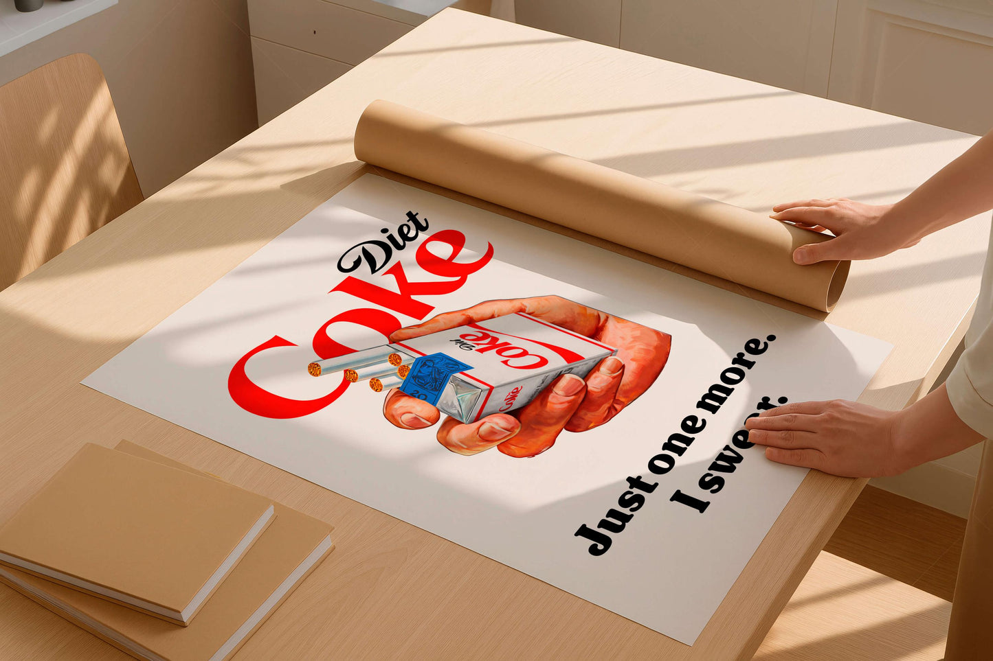 Diet Coke Poster, Minimalist Drink Print, Funny Diet Soda Lover Gift