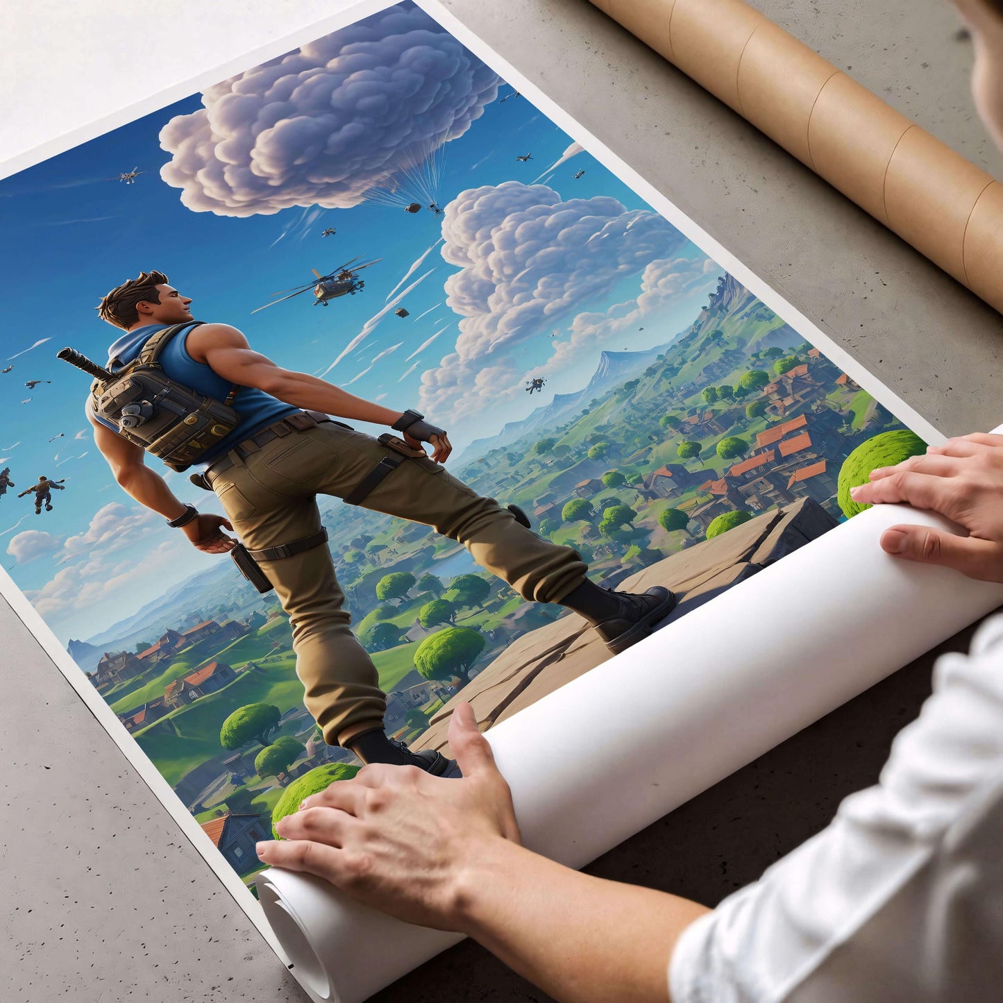 Poster Fornite Battle Royale Art Print, Gamer Room Decor Gift