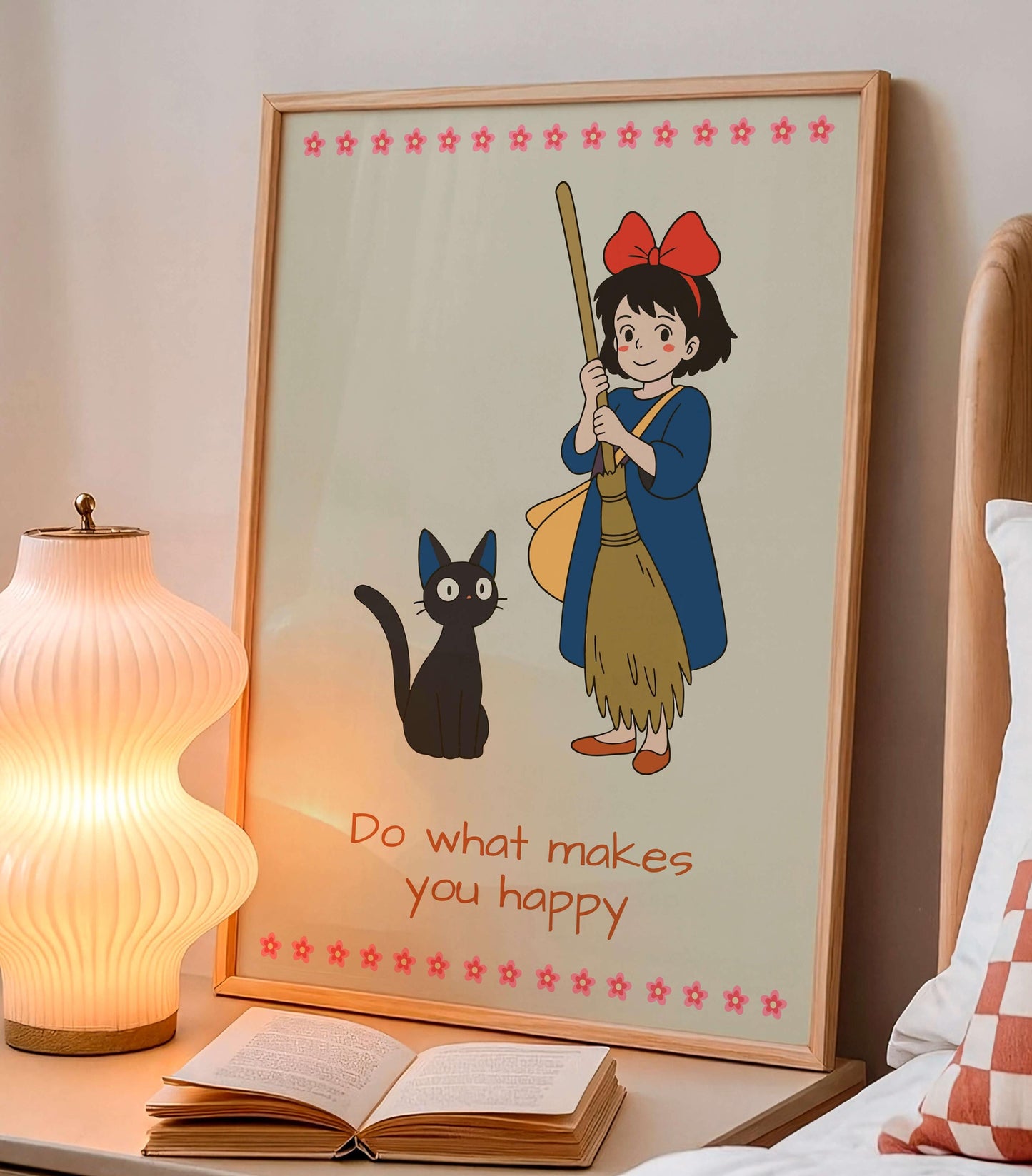 Poster Kiki's Delivery Service, Japanese Anime Art, Printed Wall Art