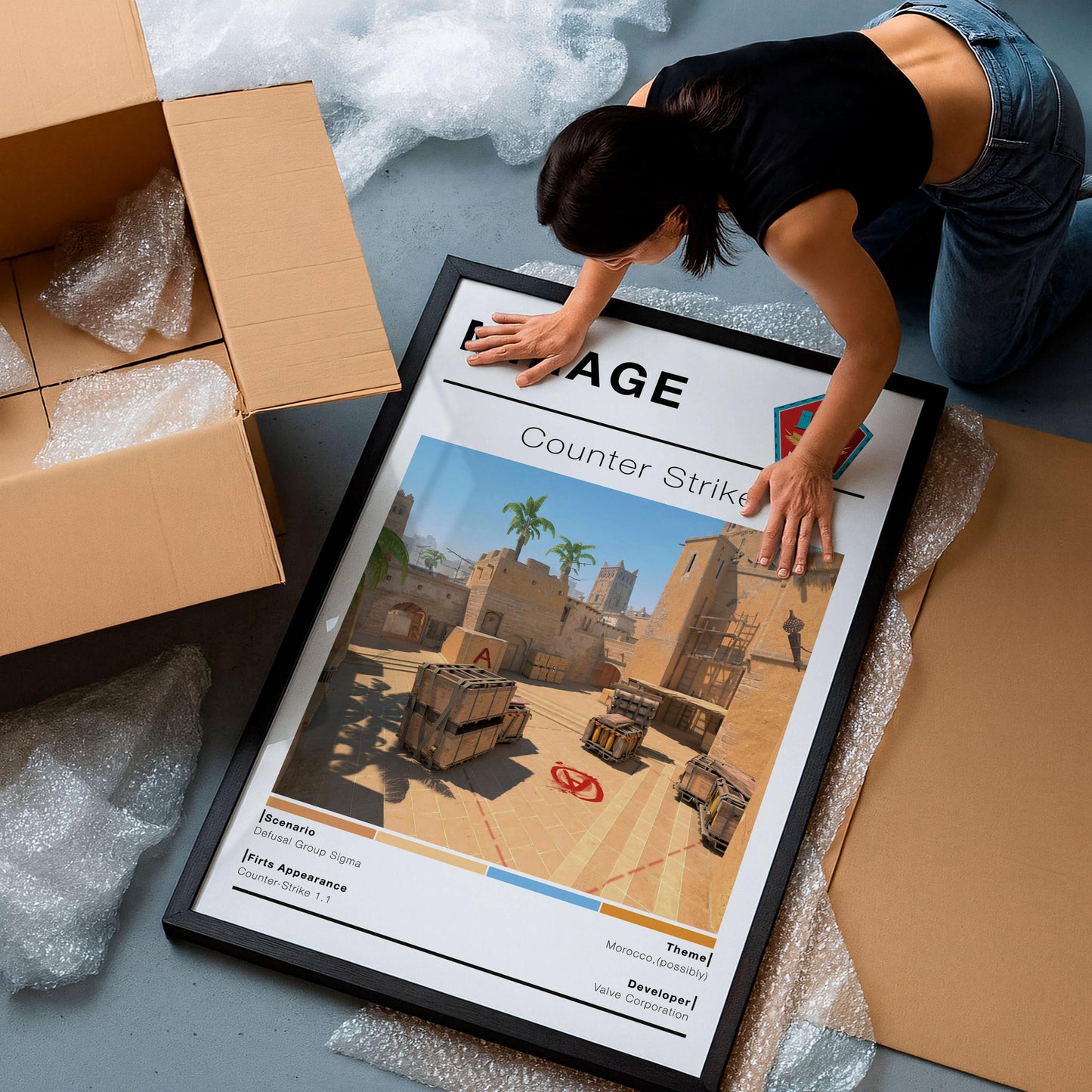 Counter Strike Mirage Posters, Gaming Room Decor, Printable Gift