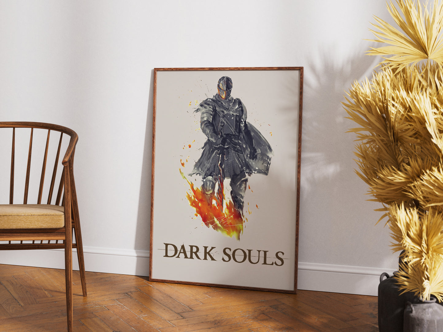 Dark Fantasy Knight Poster, Medieval Warrior Wall Art