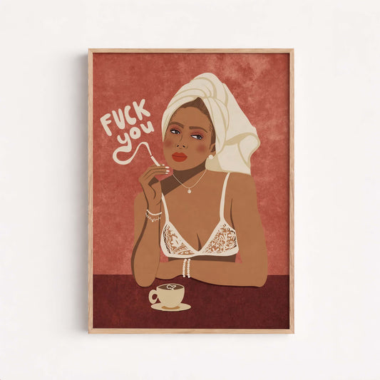 Sassy Woman Wall Art Poster, Funny Quote Print, Modern Feminine Decor