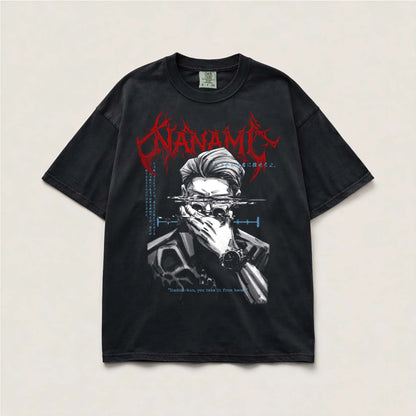 Nanami Kento Dark Streetwear Jujutsu Kaisen Jjk Metal Logo Anime Oversized Urban Anime Clothing