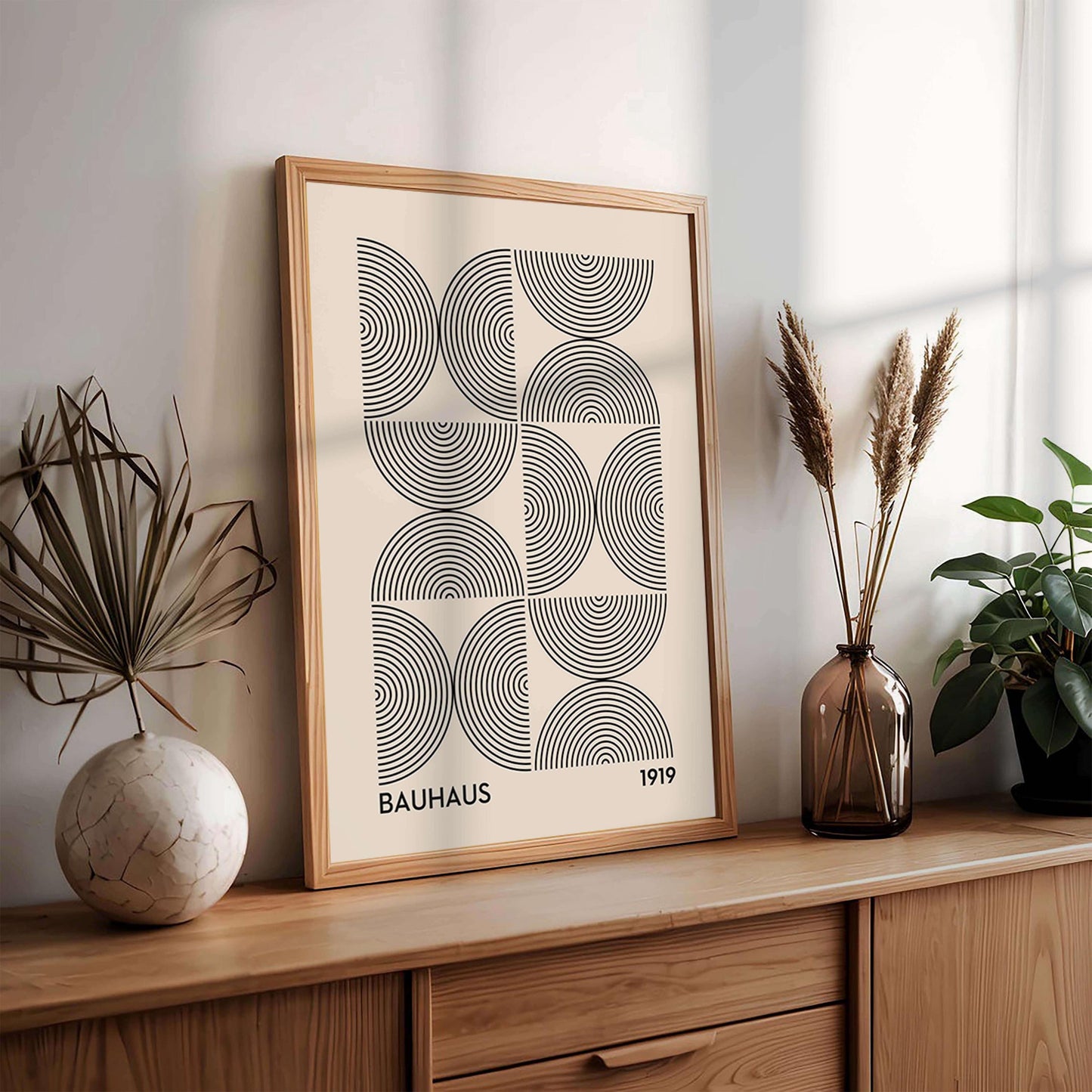 Bauhaus Wall Art Set 3 Retro Abstract Exhibition Posters