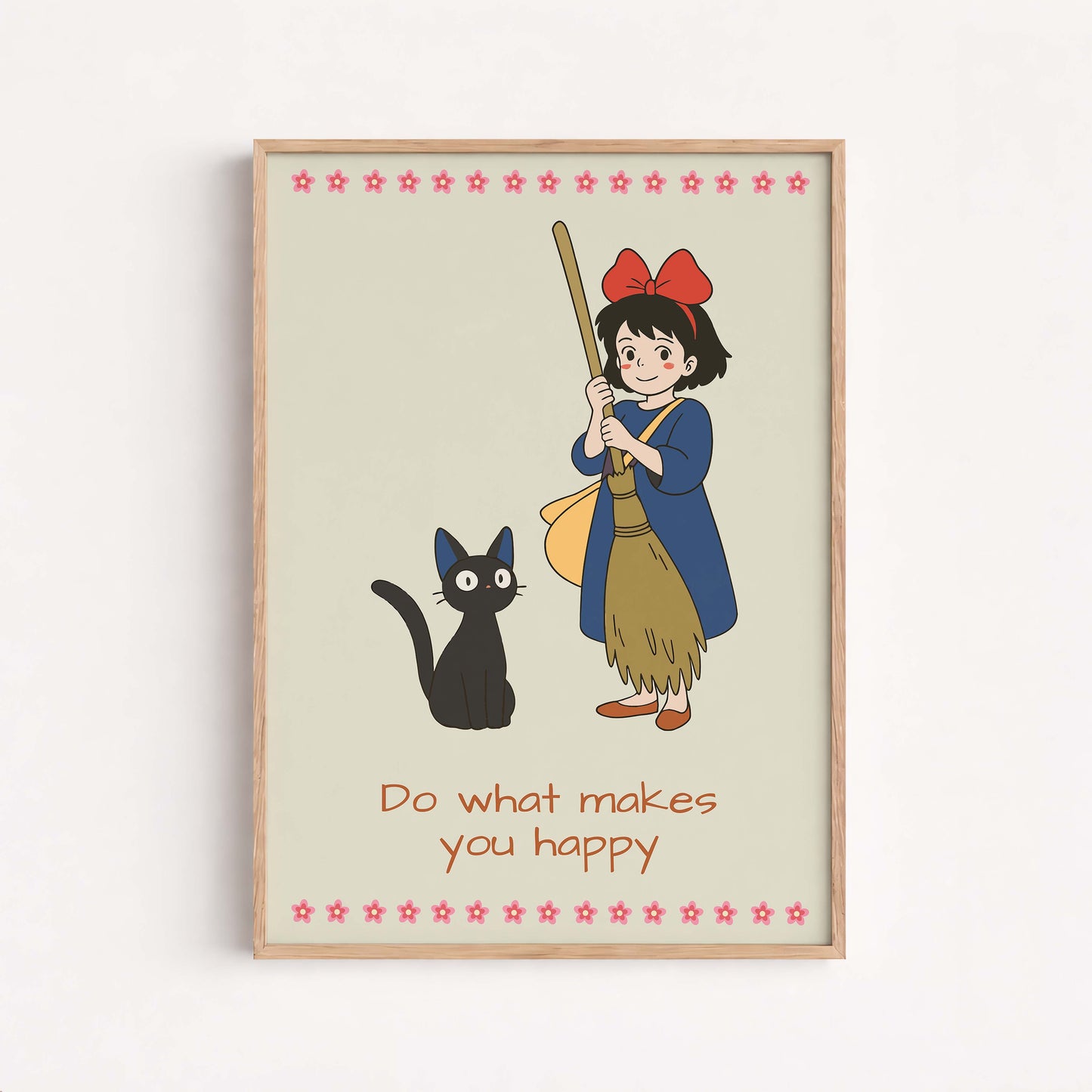 Poster Kiki's Delivery Service, Japanese Anime Art, Printed Wall Art