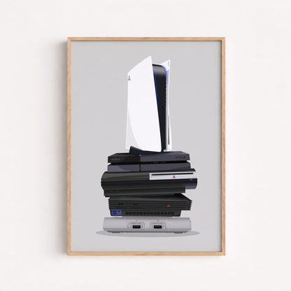 Evolution Of Gaming Consoles, Retro To Modern Game System Art