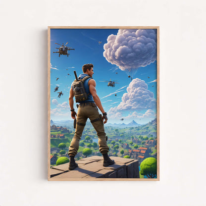 Poster Fornite Battle Royale Art Print, Gamer Room Decor Gift