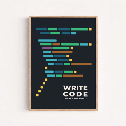 Code Definition Art Print, Programmer Wall Art, Modern Tech Office Decor