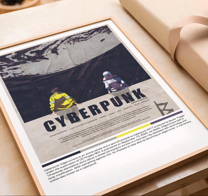 Cyberpunk Night City (Cyberpunk 2077) Poster: Retro Sci-Fi Wall Art