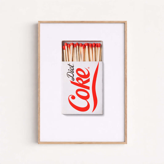 Diet Coke Poster, Retro Kitchen Wall Art, Minimalist Drink Print
