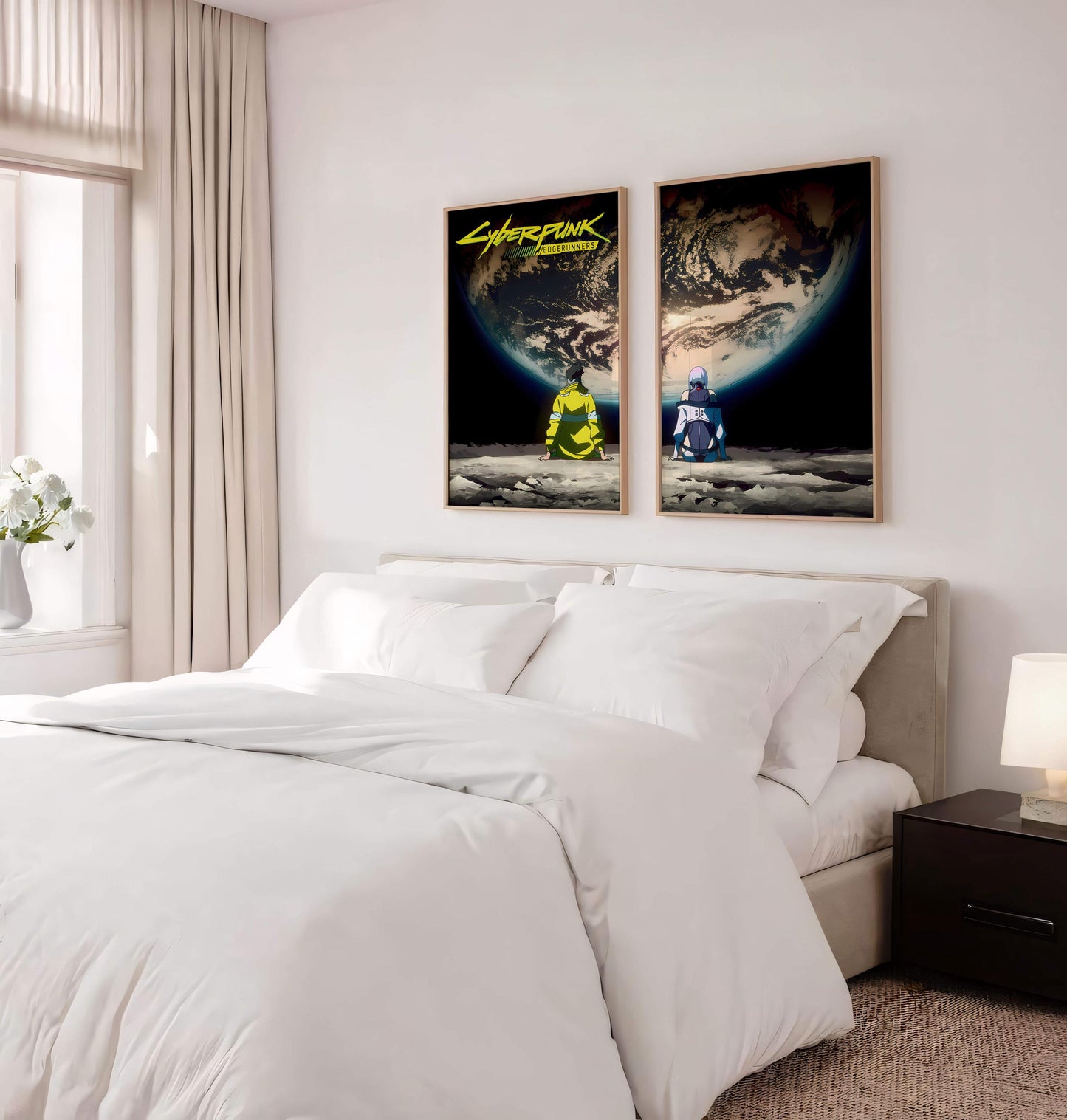 Cyberpunk edgerunners Poster Art Print Set 2, Anime Wall Art Print