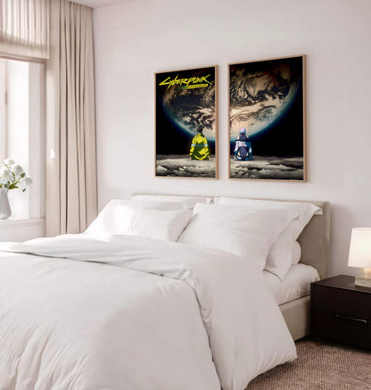 Cyberpunk edgerunners Poster Art Print Set 2, Anime Wall Art Print