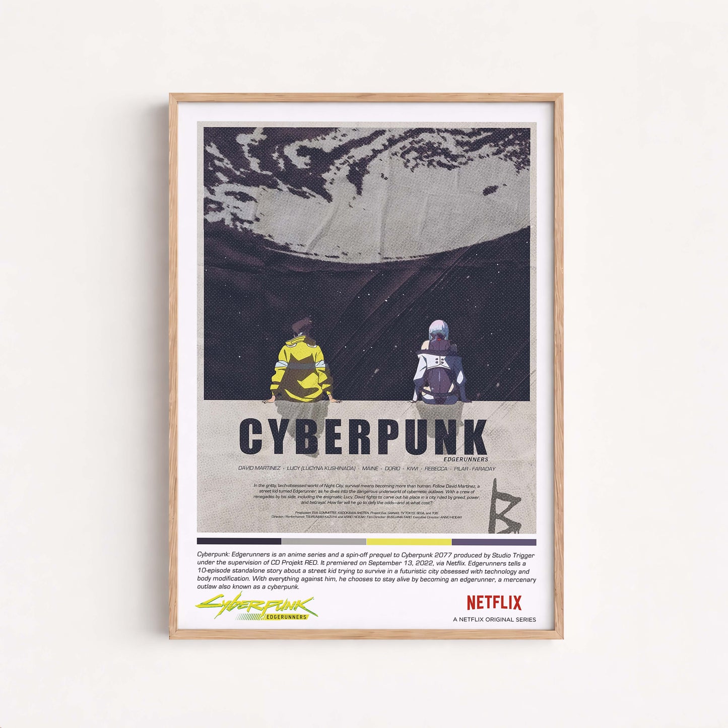 Cyberpunk Night City (Cyberpunk 2077) Poster: Retro Sci-Fi Wall Art