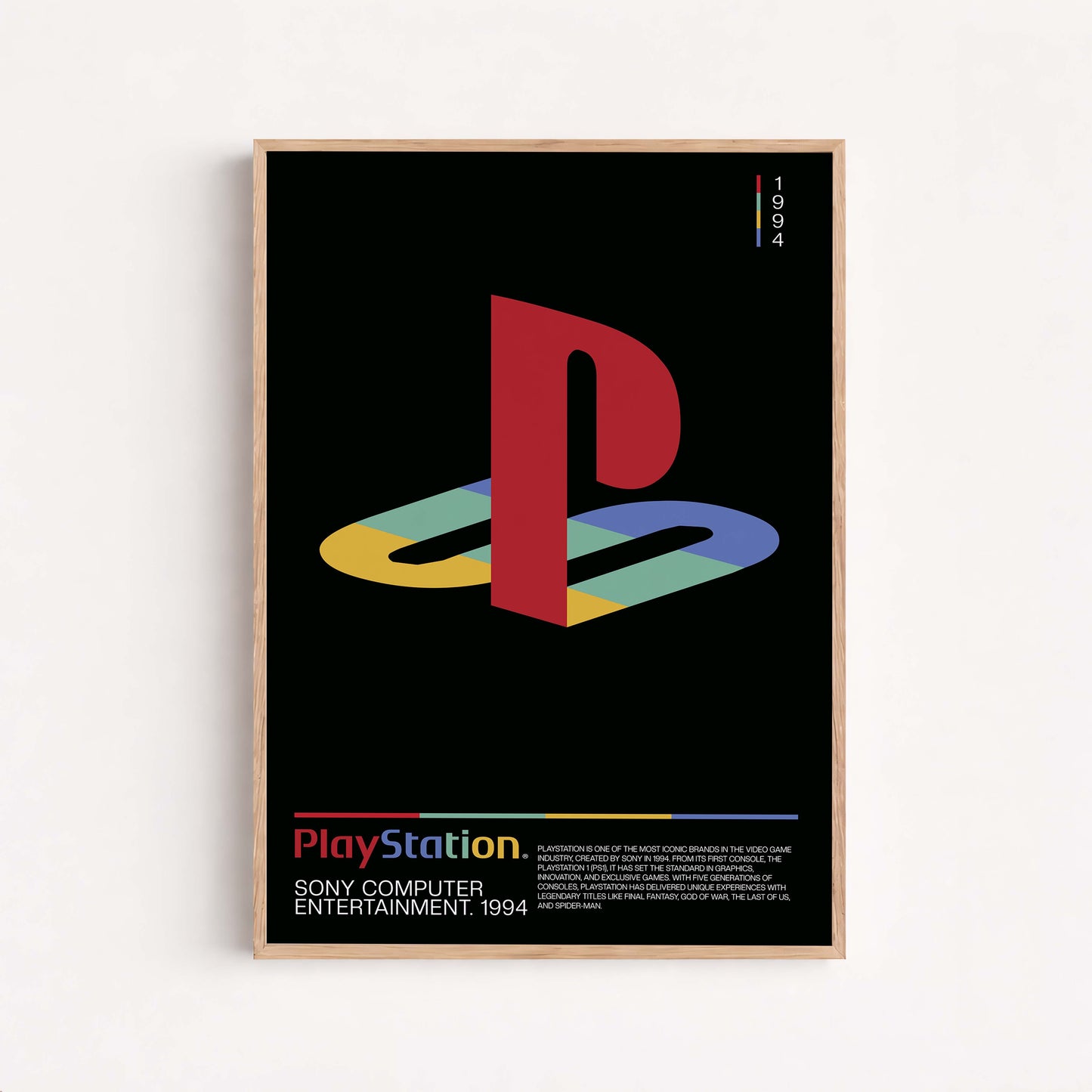 Playstation Logo Art Print Black, Modern Digital Poster For Gamers, Printable Ps Logo Wall Art