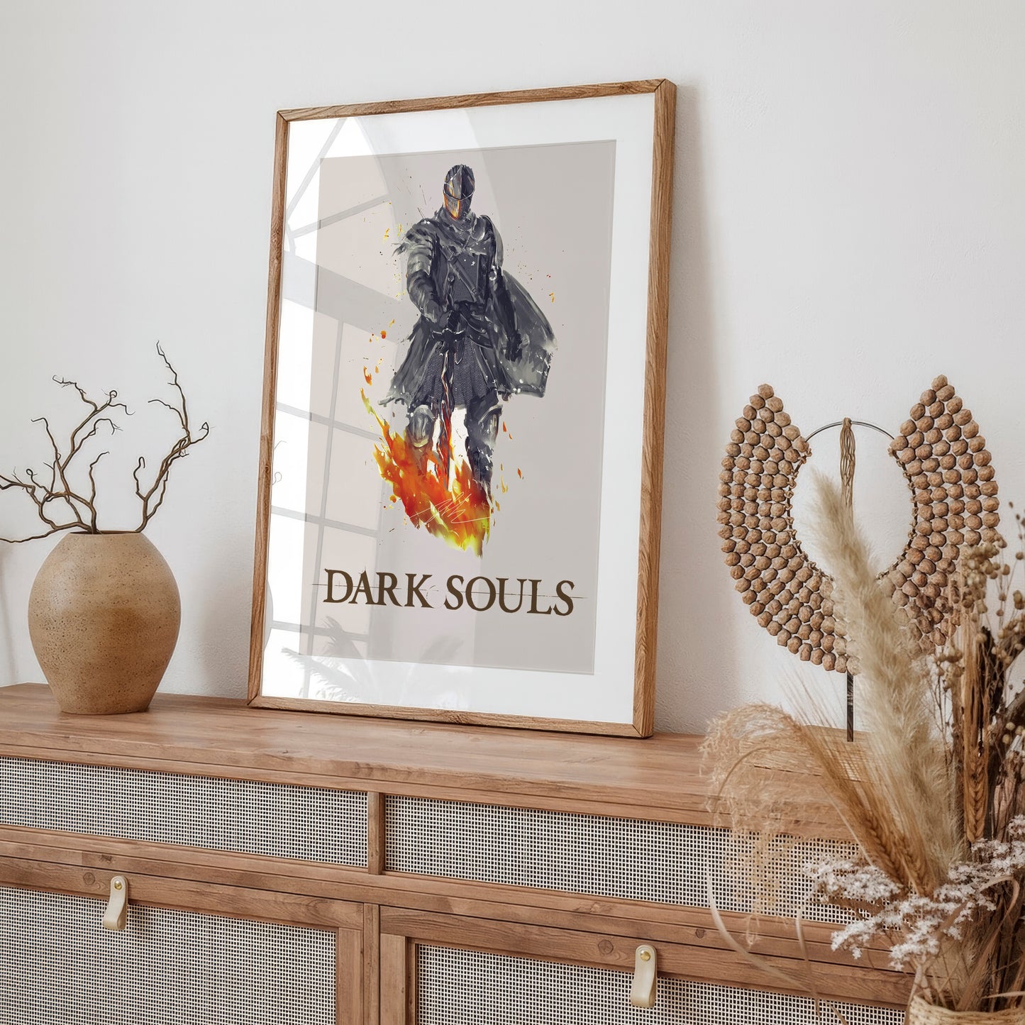 Dark Fantasy Knight Poster, Medieval Warrior Wall Art