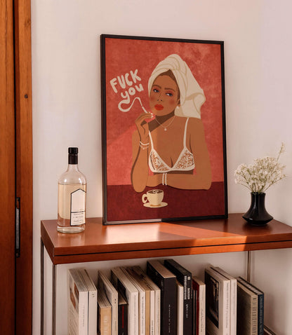 Sassy Woman Wall Art Poster, Funny Quote Print, Modern Feminine Decor