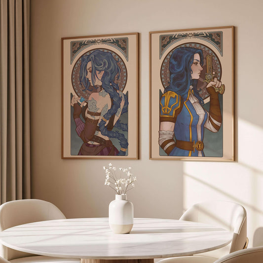 Poster Arcane Inspired Wall Art, Tv Series Anime, Decor Room