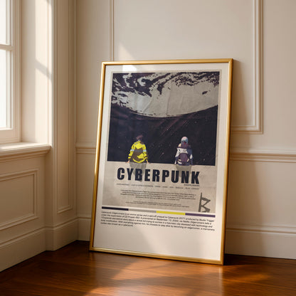 Cyberpunk Night City (Cyberpunk 2077) Poster: Retro Sci-Fi Wall Art