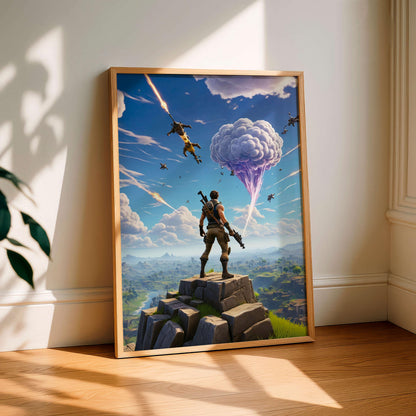 Poster Fortnite Battle Royale, Gamer Wall Art, Game Room, Gamer Decoration, Gift Boys