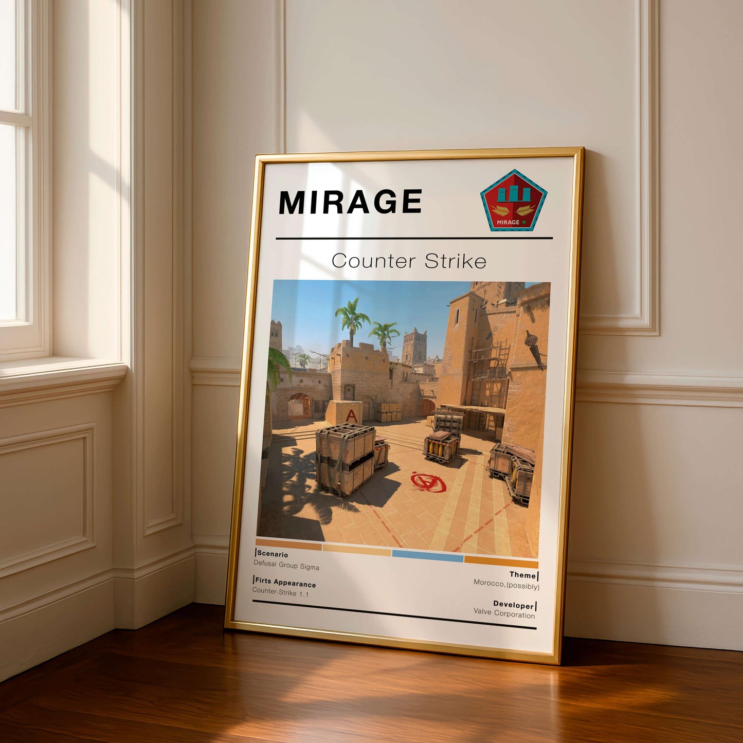 Counter Strike Mirage Posters, Gaming Room Decor, Printable Gift