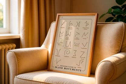 Wizard Spell Guide Harry Potter Poster, Magic Wand Movements