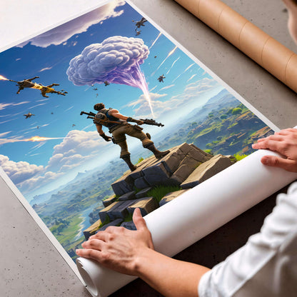 Poster Fortnite Battle Royale, Gamer Wall Art, Game Room, Gamer Decoration, Gift Boys