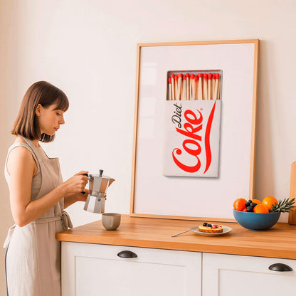 Diet Coke Poster, Retro Kitchen Wall Art, Minimalist Drink Print