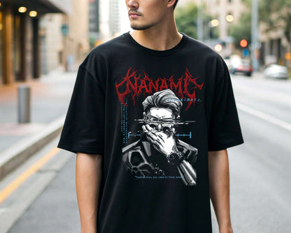 Nanami Kento Dark Streetwear Jujutsu Kaisen Jjk Metal Logo Anime Oversized Urban Anime Clothing