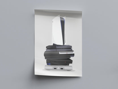 Evolution Of Gaming Consoles, Retro To Modern Game System Art