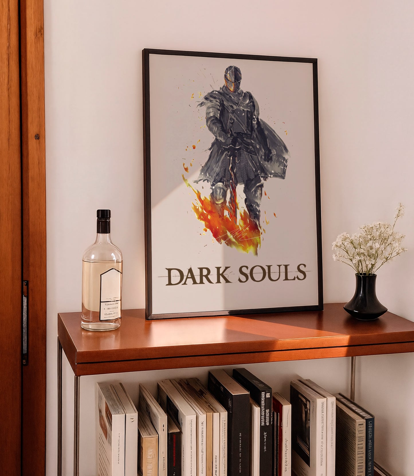 Dark Fantasy Knight Poster, Medieval Warrior Wall Art