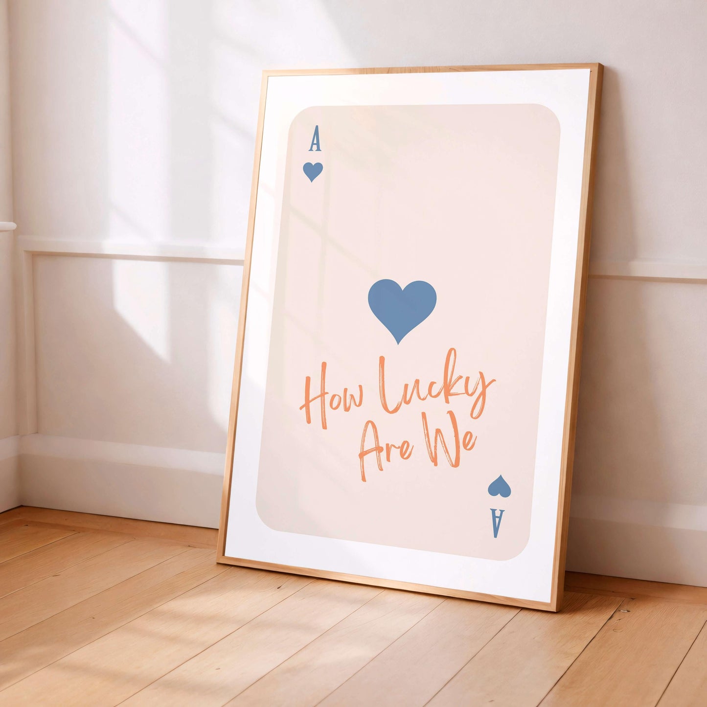How Lucky Are We Poster, Romantic Quote Wall Art, Home Decor