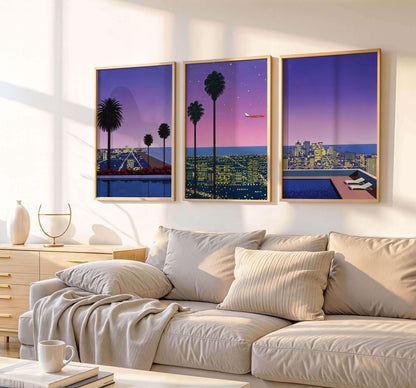 Hiroshi Nagai Set Of 3 Poster, Japanese Retro Poster, Wall Art Prints, Wall Decor
