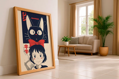 Poster Kiki's Delivery Service, Anime wall art, Gift Anime