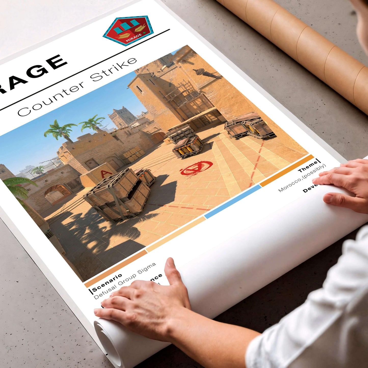 Counter Strike Mirage Posters, Gaming Room Decor, Printable Gift
