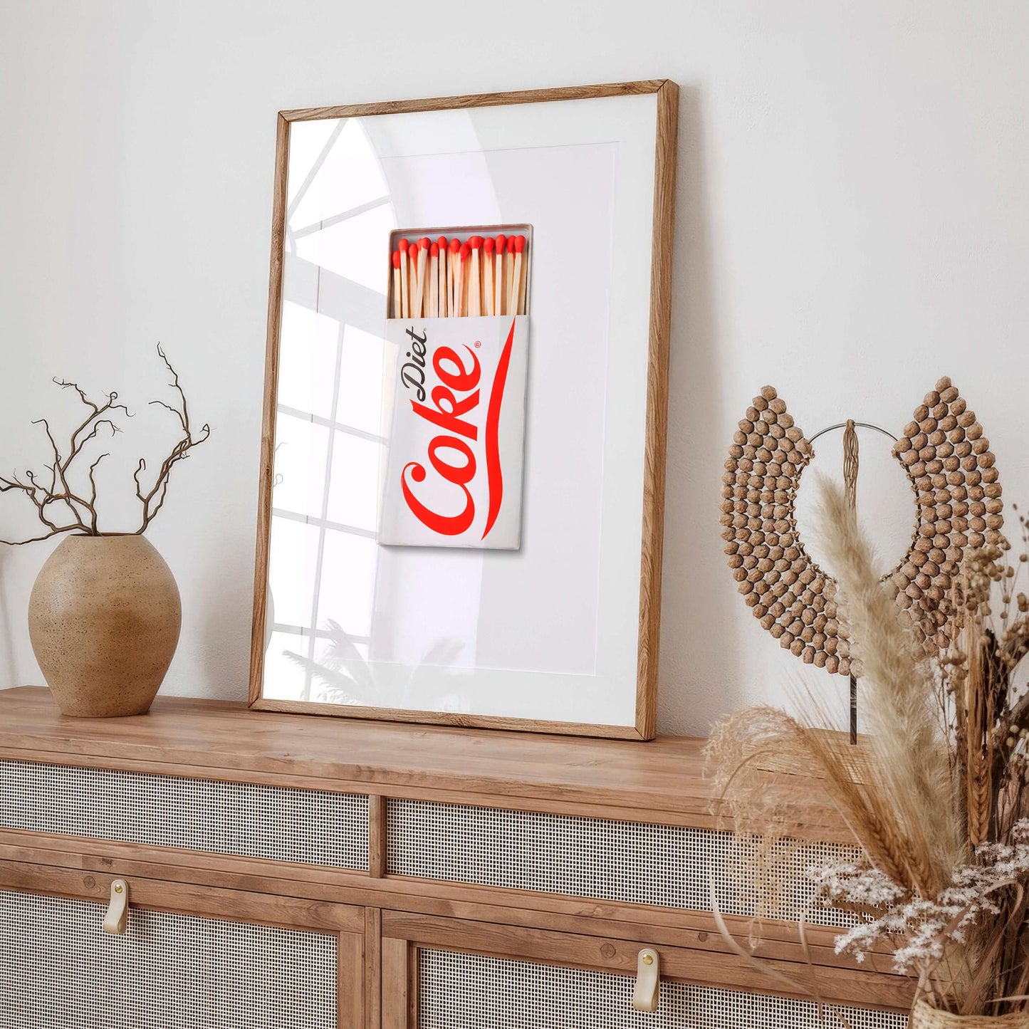 Diet Coke Poster, Retro Kitchen Wall Art, Minimalist Drink Print