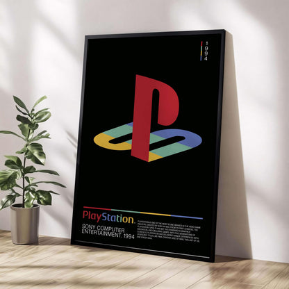 Playstation Logo Art Print Black, Modern Digital Poster For Gamers, Printable Ps Logo Wall Art