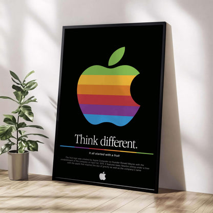 Epic Poster Logo Apple 1976 Black, Wall Decor, Logo Printable Art For Lovers & Office