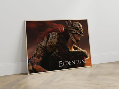 Elden Ring Valkyrie Warrior Poster Dark Fantasy Wall Art Medieval Gamer Room Decor Epic Game Print