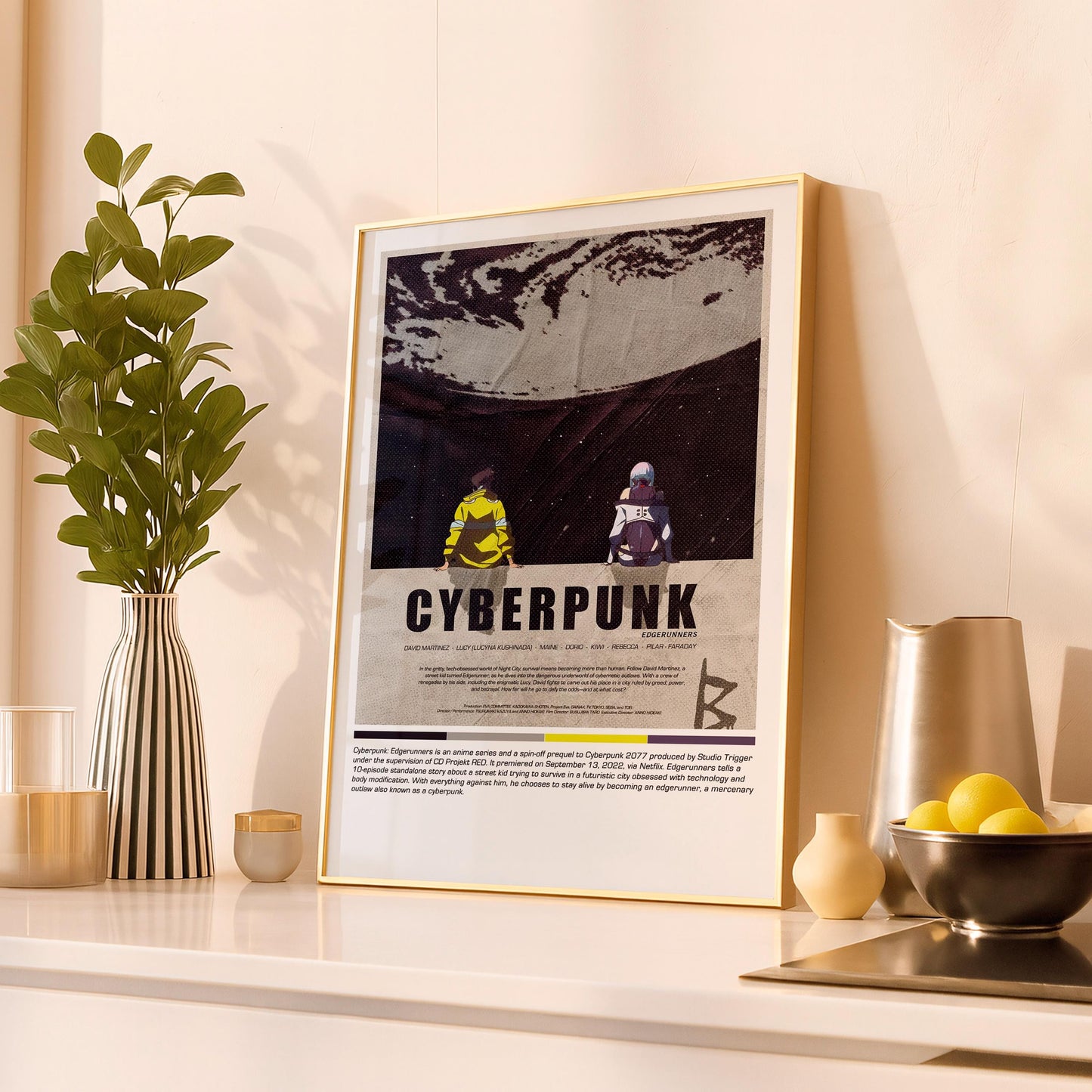 Cyberpunk Night City (Cyberpunk 2077) Poster: Retro Sci-Fi Wall Art