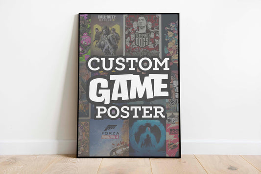 Custom Poster, Video Game Wall Art, Gamer Room Decor