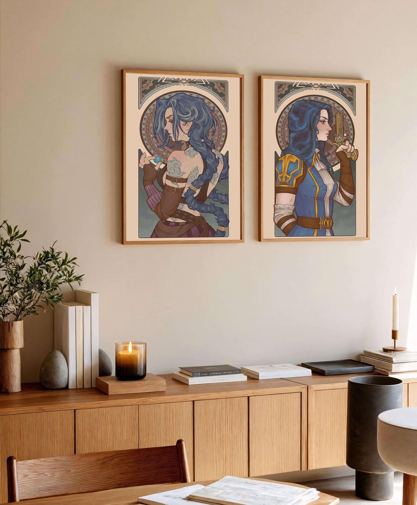 Poster Arcane Inspired Wall Art, Tv Series Anime, Decor Room