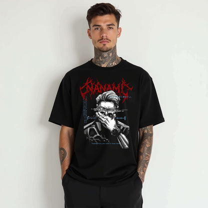 Nanami Kento Dark Streetwear Jujutsu Kaisen Jjk Metal Logo Anime Oversized Urban Anime Clothing