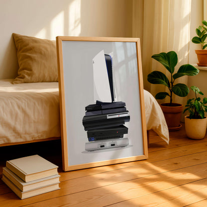 Evolution Of Gaming Consoles, Retro To Modern Game System Art