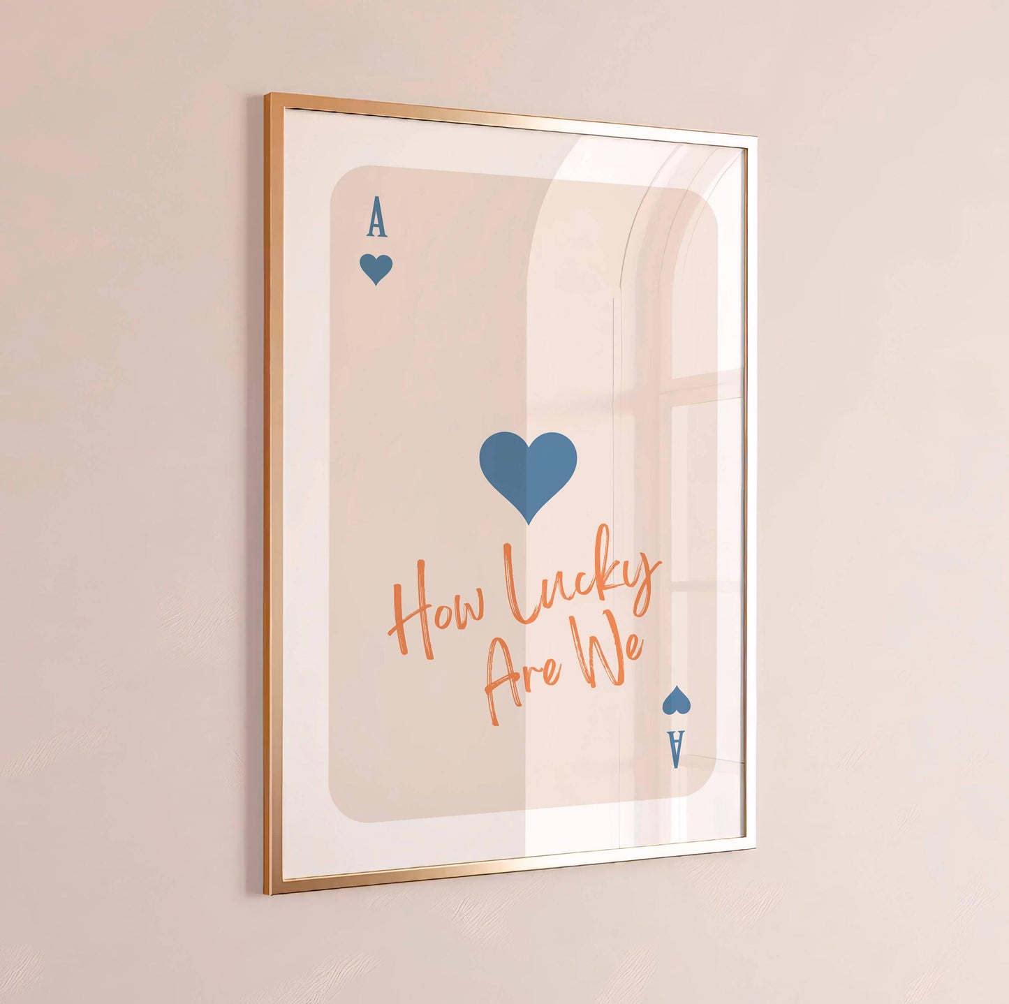 How Lucky Are We Poster, Romantic Quote Wall Art, Home Decor