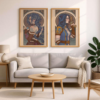 Poster Arcane Inspired Wall Art, Tv Series Anime, Decor Room