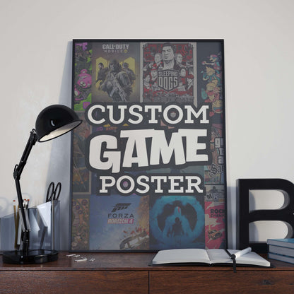 Custom Poster, Video Game Wall Art, Gamer Room Decor