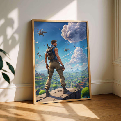 Poster Fornite Battle Royale Art Print, Gamer Room Decor Gift