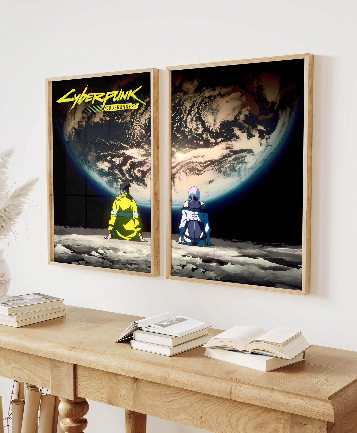 Cyberpunk edgerunners Poster Art Print Set 2, Anime Wall Art Print
