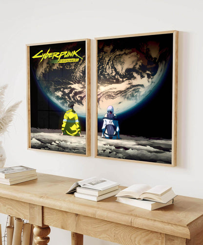 Cyberpunk edgerunners Poster Art Print Set 2, Anime Wall Art Print