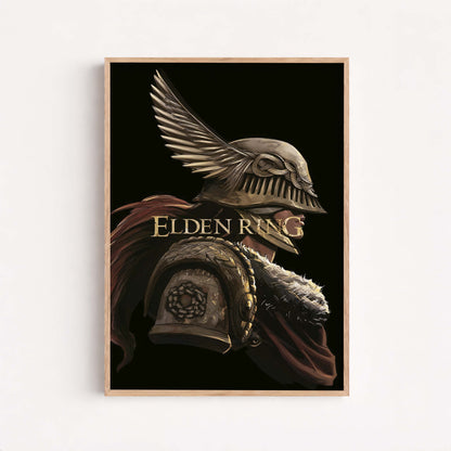 Elden Ring Valkyrie Warrior Poster Dark Fantasy Wall Art Medieval Gamer Room Decor Epic Game Print